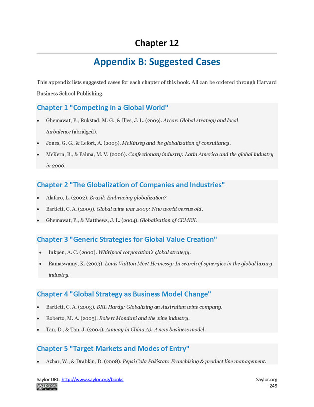 Fundamentals of Global Strategy - Page 248